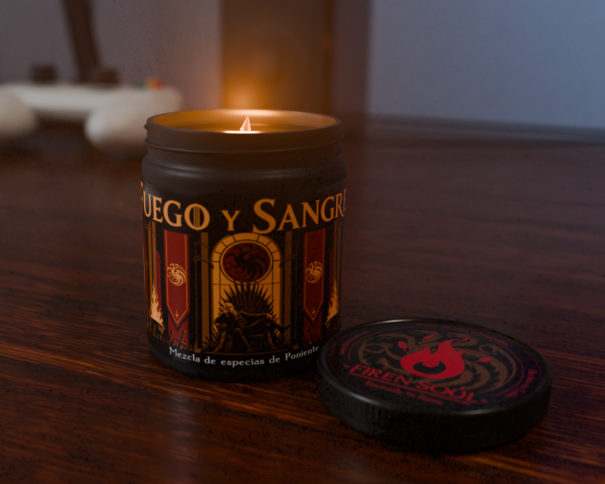 FUEGO Y SANGRE - Vela inspirada en La Casa del Dragón
